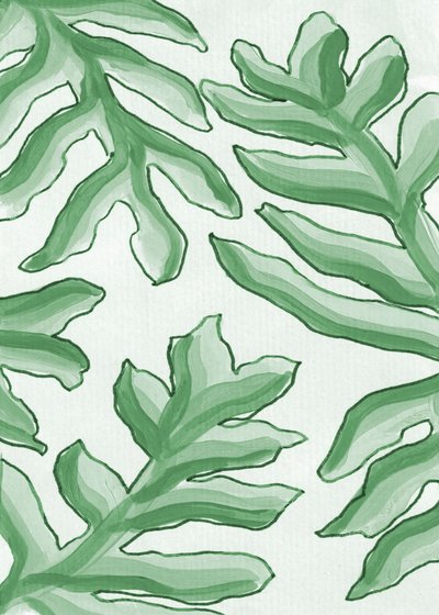 Hojas verdes ondulantes de Lori Ann Folz