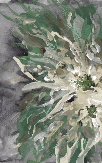 Abstracto floral verde de Lori Ann Folz
