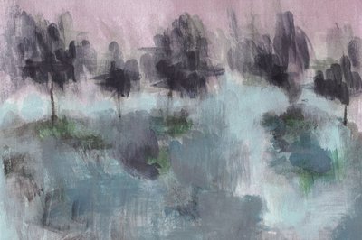 Abstracción del bosque brumoso de Lori Ann Folz