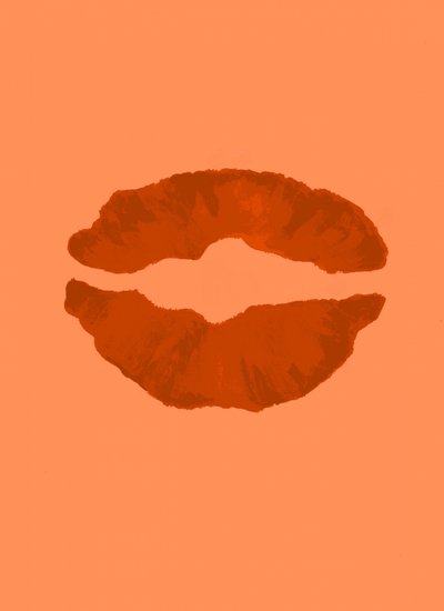 Labios naranja apasionados de Lori Ann Folz