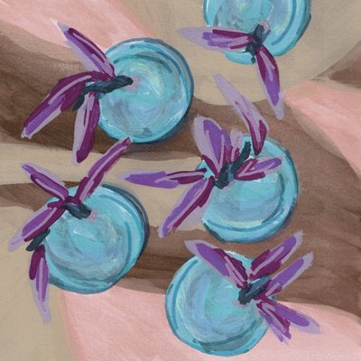 Flores azul violeta de Lori Ann Folz