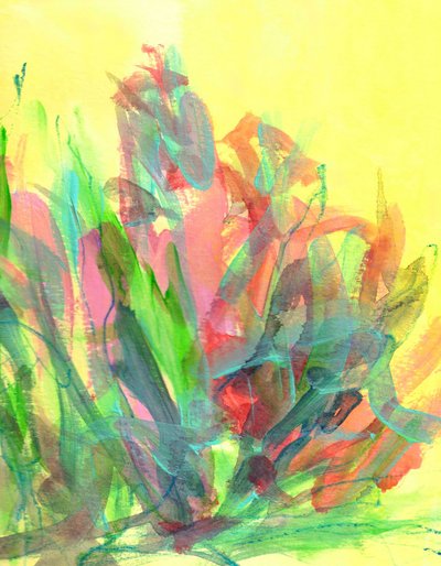 Jardín abstracto y lleno de colorido de Lori Ann Folz