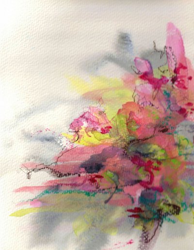 Acuarela abstracta llena de colorido de Lori Ann Folz