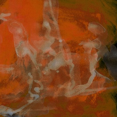 Flujo abstracto en naranja intenso de Lori Ann Folz