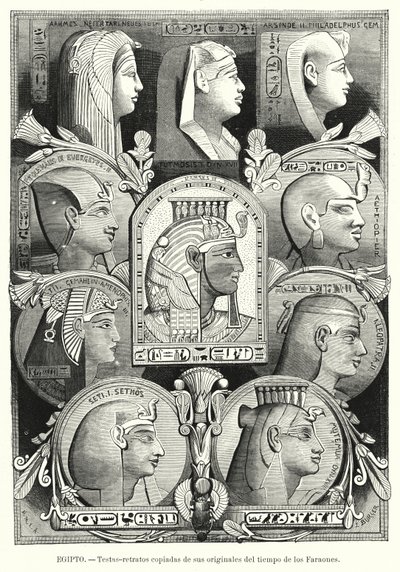 Cabezas de retratos del antiguo Egipto de Lothar Michael Burger