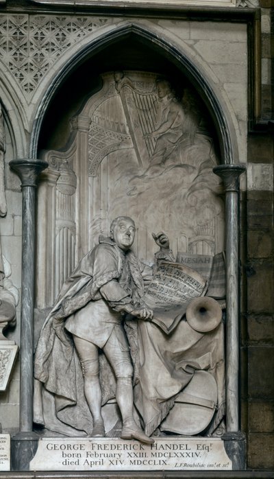 Tumba de Georg Friedrich Haendel (mármol) de Louis-Francois (1702-62) Roubillac