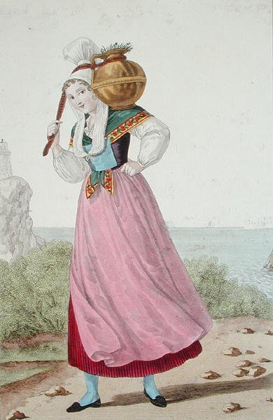Lechera de la región de Cherburgo, c.1820 de Louis Marie (after) Lante