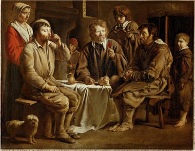 Una comida de campesinos ... de Louis (attr. to) Le Nain