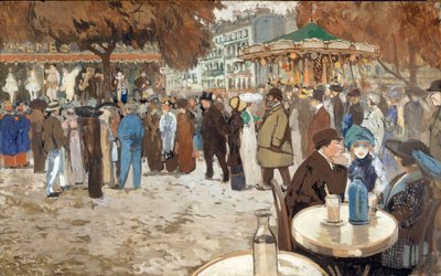 Fête foraine, boulevard de Clichy, hacia 1910 (óleo sobre lienzo) de Louis Abel Truchet