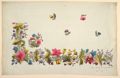 Diseño floral para textil impreso de Louis Albert DuBois