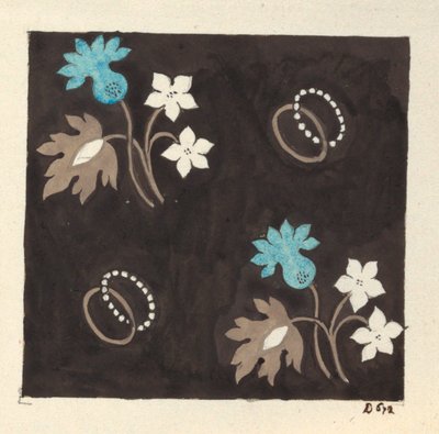 Diseño floral para textil impreso de Louis Albert DuBois