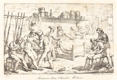 Interior de una cámara militar de Louis Albert Guislain Baclère d