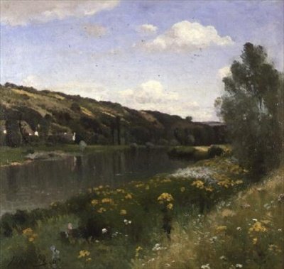 Paisaje fluvial de Louis Alexandre Bouche