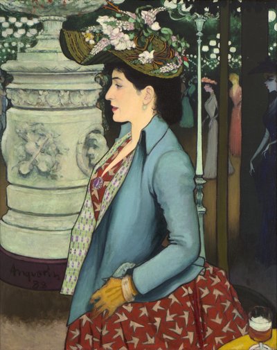 Una Mujer Elegante en el Élysée Montmartre de Louis Anquetin
