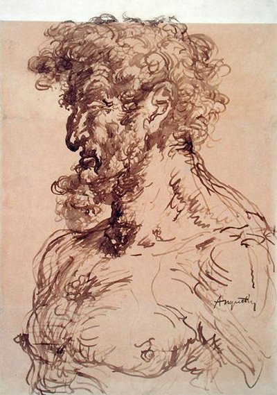 Busto de un hombre (Autorretrato), c.1905 de Louis Anquetin