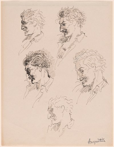 Estudios de cabezas de Louis Anquetin