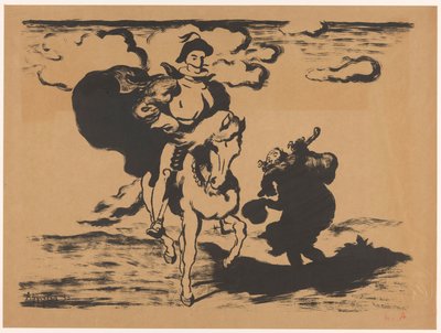 Jinete y mendigo de Louis Anquetin