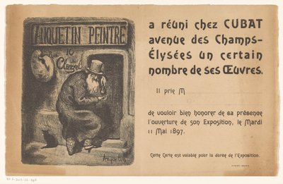 Invitación a una exposición de pinturas de Louis Anquetin de Louis Anquetin