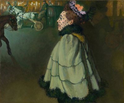 Mujer en los Campos Elíseos por la noche por Anquetin, Louis (1861-1932) de Louis Anquetin