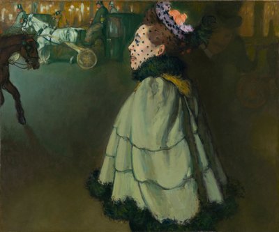 Mujer en los Campos Elíseos de noche de Louis Anquetin