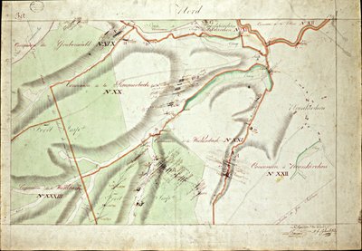 Atlas de las concesiones del terreno hullero del Sarre por Mrs Beaunier & Calmelet, ingenieros del cuerpo de minas de Louis Antoine Beaunier