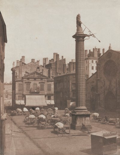 Lugar sin título, Place des Cordeliers, c. 1852-1853 de Louis Antoine Froissart