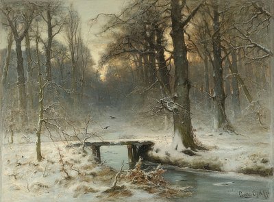 Una tarde de enero en el bosque de La Haya. 1875 de Louis Apol