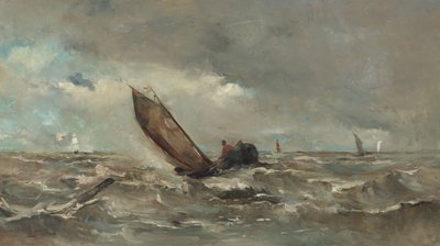 Holandés: Barco en la tormenta de Louis Artan