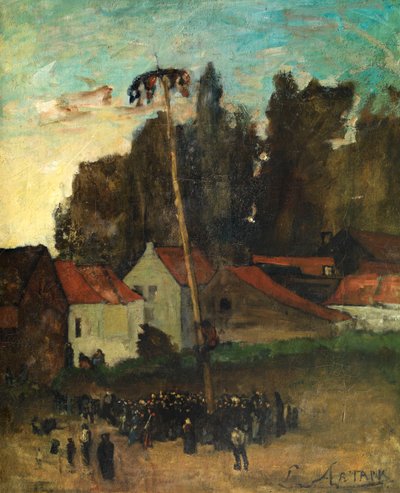 Escalar el polo (óleo sobre lienzo) de Louis Artan de Saint Martin