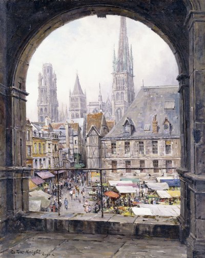 Plaza del Mercado, Rouen de Louis Aston Knight