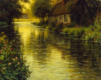 La hora dorada (óleo sobre lienzo) de Louis Aston Knight