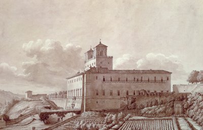 Villa Médicis en la colina Pinciana (Pincio) en Roma, por Louis-Auguste Boileau (1812-1896), Italia de Louis Auguste Boileau