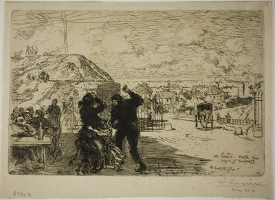 Un lunes, entrada en Prés-Saint-Gervais de Louis Auguste Lepère