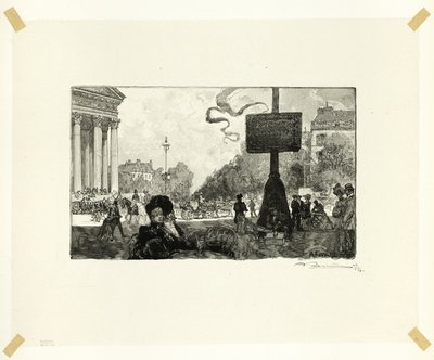 Esquina de la Rue Royale, lámina dieciséis de Le Long de la Seine et des Boulevards de Louis Auguste Lepère