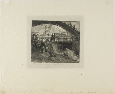 Esclusa del Canal Saint-Martin de Louis Auguste Lepère