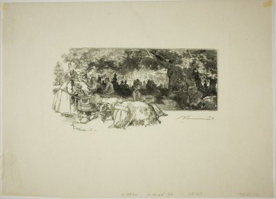 Cantina de la Madre Pichard, cerca de Gorge aux Loups de Louis Auguste Lepère