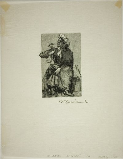 Mercader de serpientes de Louis Auguste Lepère