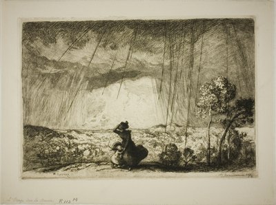 Tormenta en la duna de Louis Auguste Lepère