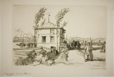 Taberna de camino a Billancourt de Louis Auguste Lepère