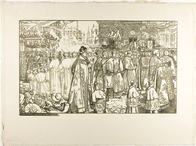 Procesión del Corpus Christi, Nantes de Louis Auguste Lepère