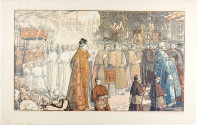 Procesión del Corpus Christi, Nantes de Louis Auguste Lepère