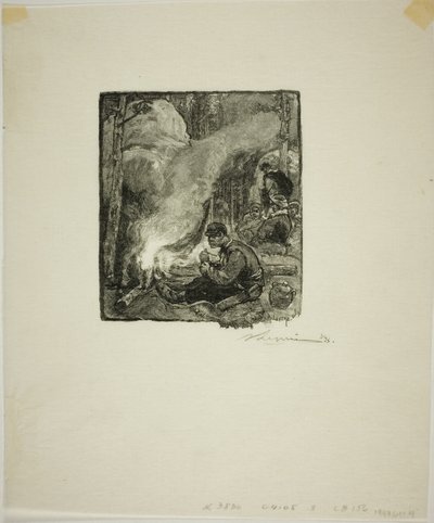 Comida de los leñadores de Louis Auguste Lepère