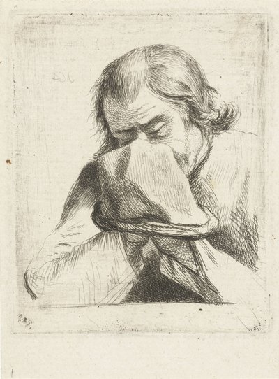 Hombre de oración con sombrero de Louis Bernard Coclers