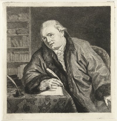 Retrato del compositor y grabador Johan Antoni Kauclitz Colizzi 1742-1808 de Louis Bernard Coclers