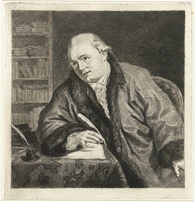 Retrato del compositor y grabador Johan Antoni Kauclitz Colizzi de Louis Bernard Coclers