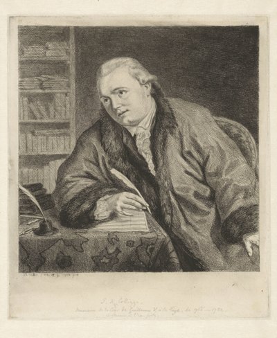 Retrato del compositor y grabador Johan Antoni Kauclitz Colizzi de Louis Bernard Coclers