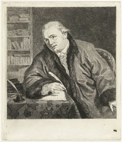 Retrato del compositor y grabador Johan Antoni Kauclitz Colizzi de Louis Bernard Coclers