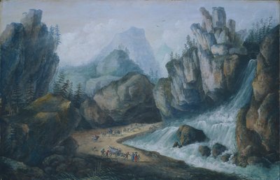 Torrent and Waterfall in the Alps de Louis Bélanger
