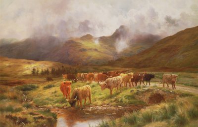 Una manada de las Tierras Altas en Strathfillan, Perthshire de Louis Bosworth Hurt