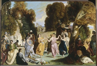 Danza de las Musas, entre 1846 y 1851 (óleo sobre lienzo) de Louis Boulanger